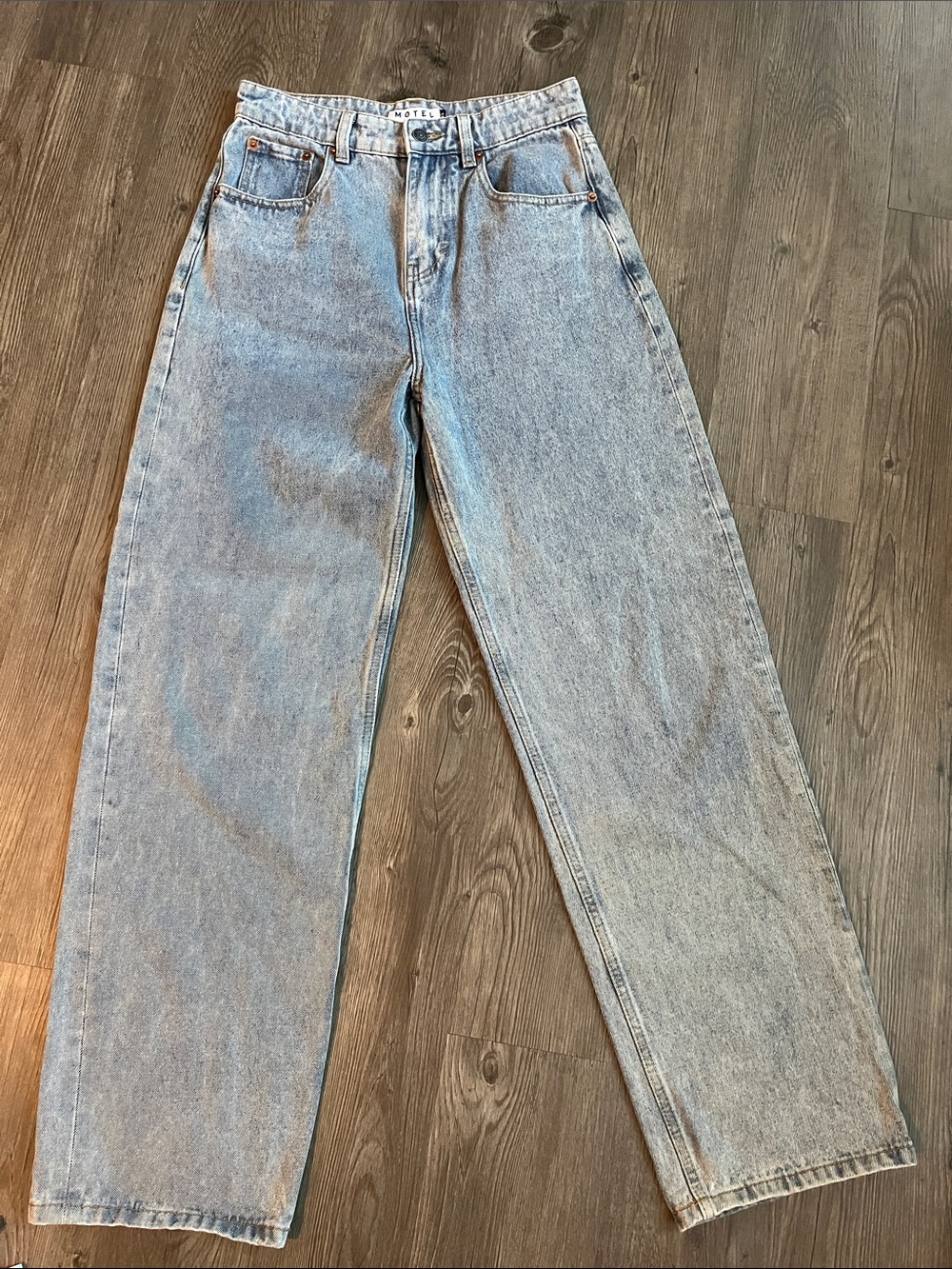 MOTEL ROCKS Pale Blue Boyfriend Jeans